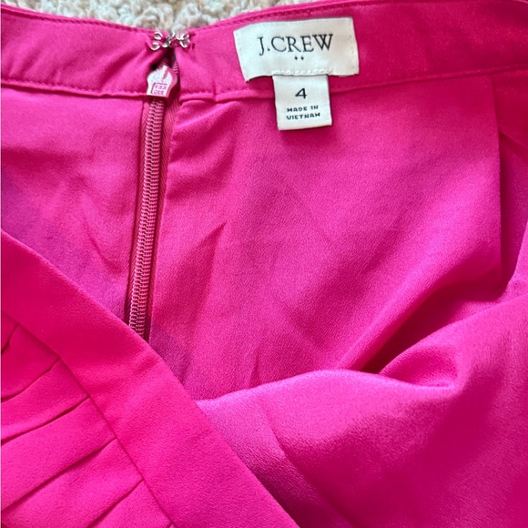J. Crew Radiant Fuchsia Long Lined Pleated Midi Skirt Size 4 - Picture 6 of 8